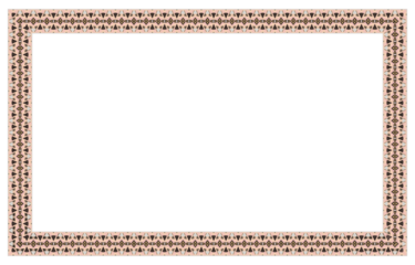 Decorative pattern frame with floral ornaments for cards and invitations