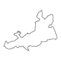 Tonkolili District map, administrative division of Sierra Leone. Vector illustration.