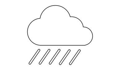 シンプルなにわか雨のアイコン