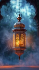 Fototapeta na wymiar Muslim Holy Month Ramadan Kareem - Ramadan lantern background