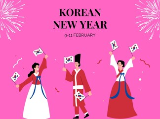 BEAUTIFUL KOREAN NEW YEAR TEMPLATE  