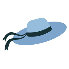 Beach panama. Hat. Vector illustration.