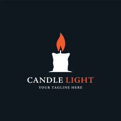 Simple candle flame logo template design with a creative and modern concept.