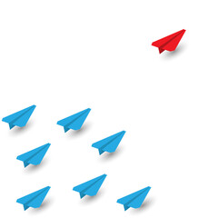 Vector paper airplane illustration