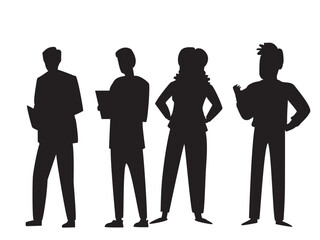 Serious team leader talk to diverse business people at meeting