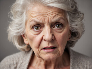 Furious and Enraged Grandmother Expressing Intense Emotions