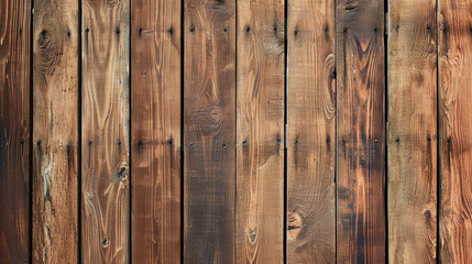 brown wood colored plank wall texture background. Generative Ai