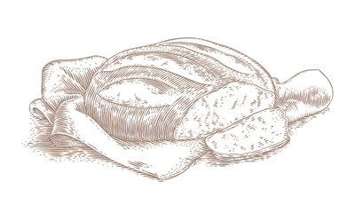 Drawing of rye bread