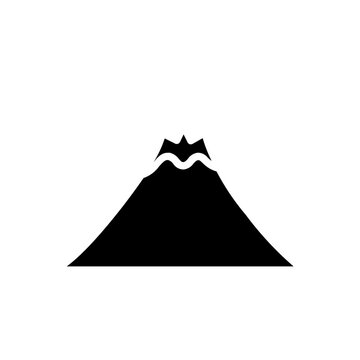 active volcano solid icon