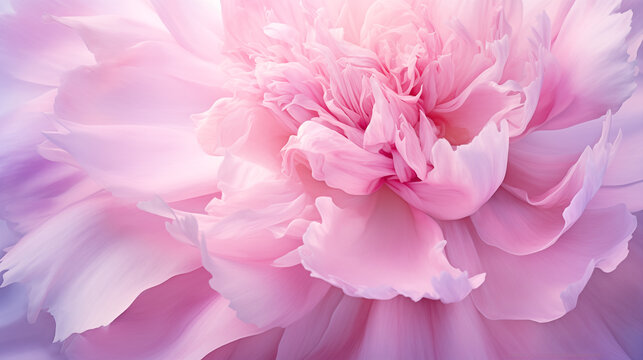 Close-Up of Delicate Pink Peony