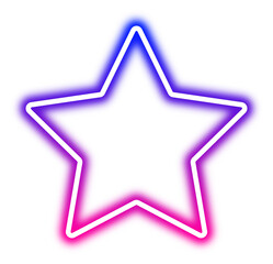 Obraz premium Gradient Neon Star Frame
