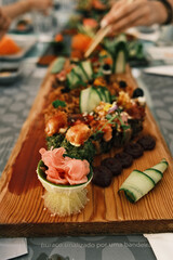 Fototapeta na wymiar sushi on the table