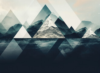 abstract ocean background with geometry shapes and water waves tide comeliness - obrazy, fototapety, plakaty