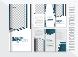 Corporate business trifold brochure template design