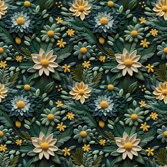 Fabrics embroidered seamless patterns of flower for various creative lovers and home decorating enthusiasts.NO.08