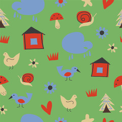 Abstract trendy creative universal colorful seamless pattern. Hand drawn hatchings design, doodles, sketch,  artisan, organic, manual art, neutral palette. Vector illustration.