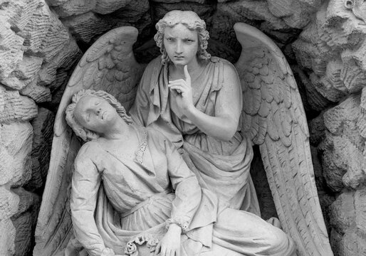 An image of the angel of death. Silence and calm