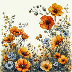 Illustrative Watercolor Blooms
