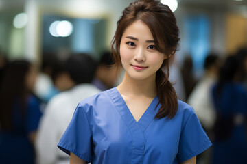 Fototapeta premium Portrait of a Smiling Young Female Nurse