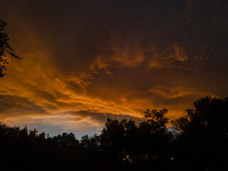 atardecer parque