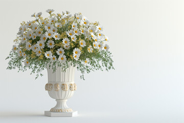 bouquet of flowers in a white vase