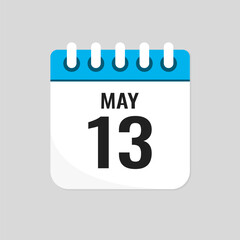 Icon page calendar day - 13 May