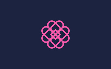 love flower logo icon design vector design template inspiration