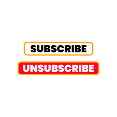 Unsubscribe subscribe button icon label design vector