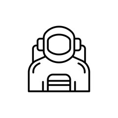Astronaut outline icons, minimalist vector illustration ,simple transparent graphic element .Isolated on white background