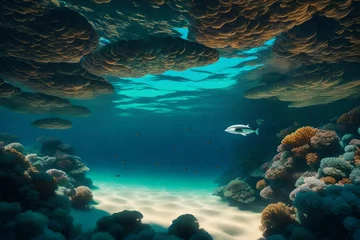  coral reef and diver © Tahira