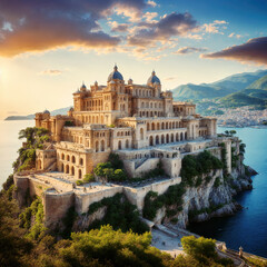 Obraz premium Principality of Monaco from the sea