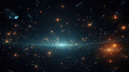 Scifi Style Particles Wallpaper Background