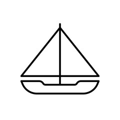 Boat outline icons, minimalist vector illustration ,simple transparent graphic element .Isolated on white background