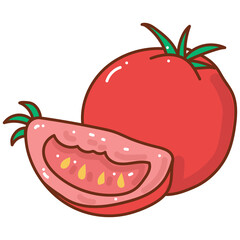 tomato cartoon doodle