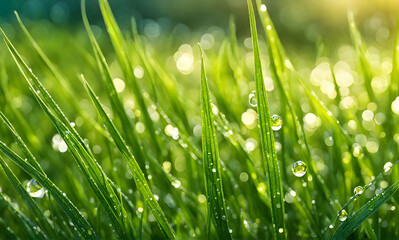 Fototapeta na wymiar Closeup green grass