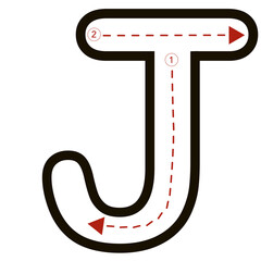 Uppercase letter is J.