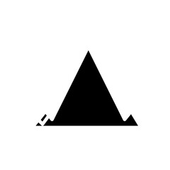 steep mountains solid icon