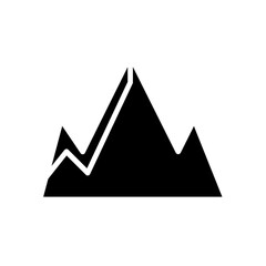 mountain solid icon