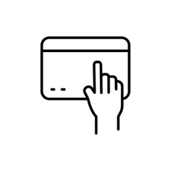 Card payment outline icons, minimalist vector illustration ,simple transparent graphic element .Isolated on white background