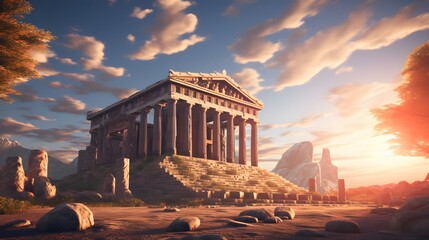 Fantasy ancient greek temple
