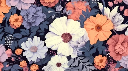 Rolgordijnen Colorful flowers background, spring season concept © liang
