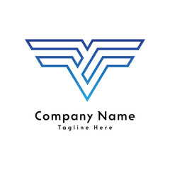 VF letter creative logo design icon