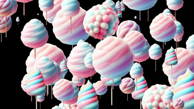 Cotton candy pop up animation , Cotton candy kids background video for party celebration