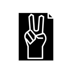 Obraz premium protect peace solid icon