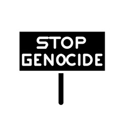 stop genocide solid icon