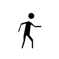 people walking solid icon