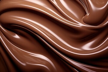 Chocolate background. Texture of liquid chocolate or cocoa close-up