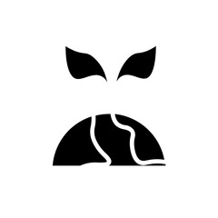 earth and plants solid icon