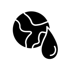 earth and wate solid icon