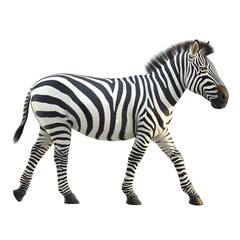 Fototapeta premium full body zebra side view isolated